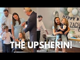 The UPSHERIN VLOG! My 3 Year Old Gets His 1st Kippah and Haircut!