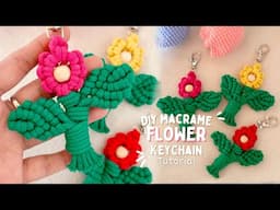 DIY Macrame Flower | Plants Keychain Easy Tutorial