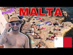 Sliema Beach In Malta 🇲🇹 || Enjoy || Malta || @kulbeersohal7683