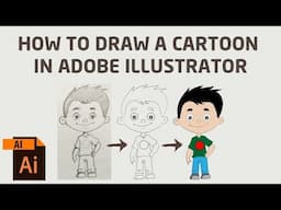 How to draw a Cartoon Character in Adobe Illustrator Drawing Tutorial Step by Step