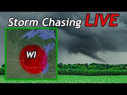 TORNADO RISK In Wisconsin! (Live Storm Chasing 10-31-24)