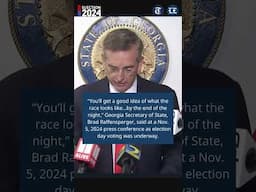 "You'll get a good idea of what the race looks like tonight" GA Secretary of State said