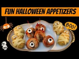 Mummy Jalapeño poppers and Bacon Meatball Eyeballs for Halloween