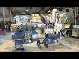 Caterpillar 3406E Diesel Engine and Torque Converter Tear Down - 40 Ton Haul Truck