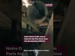 Notre-Dame cathedral’s bells ring for first time since 2019 blaze #shorts