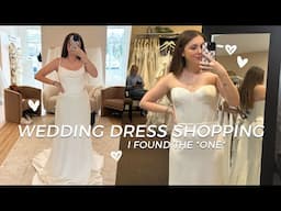 TRY ON WEDDING DRESSES WITH ME! I said *YES* !! 🥰🤍 Wedding Planning Ep 2!