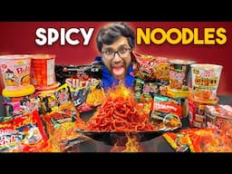 EATING SPICIEST NOODLES FROM THE WORLD !