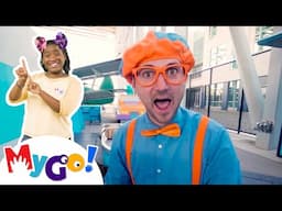 I Want to Be a Pilot! | Blippi at the Plane Museum | MyGo! Sign Language | Educational Videos