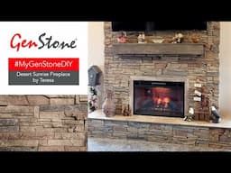 Fantastic Stone Veneer Fireplace with GenStone! 🏚🔜🏠