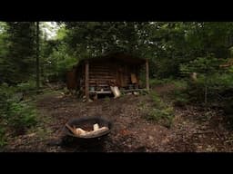 Cool And Stormy Summer Day Relaxing At The Log Cabin.