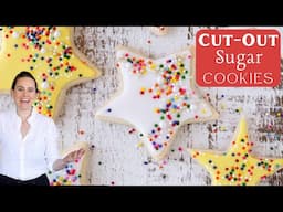 CUT-OUT SUGAR COOKIES: Rolled sugar cookies from a chewy and soft sugar cookie recipe!