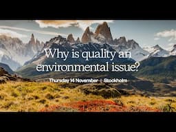 Why is Quality an Environmental Issue? Live talk with Patagonia