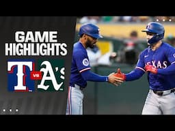 Rangers vs. A's Game Highlights (9/25/24) | MLB Highlights