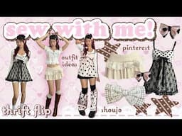 SEW WITH ME 🎀🪡 thrift flip, pinterest, shoujo girl inspired, elevating clothes ୨୧