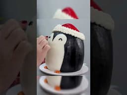 Holiday Dessert - Penguin Cake #shorts