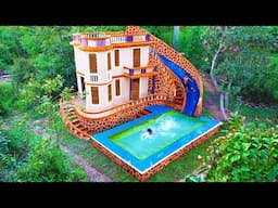 [Full Video] Build Creatively Modern Water Slide Park To Pool With Swimming Pool& Beaotiful  Villa