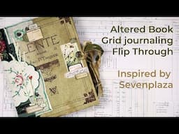 Altered Book | Grid Journaling | Flip Through | Inspired by @SevenplazaCreative