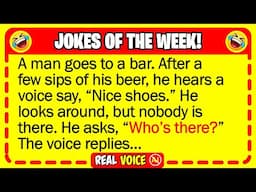 🤣 BEST JOKES OF THE WEEK! - A man is sitting at a bar when he hears a strange voice... | Funny Jokes