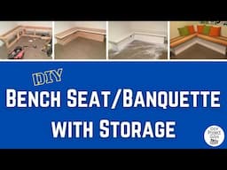 DIY Built-In Bench Seat/ Kitchen Banquette With Storage | How To Make A Bench Seat With Storage