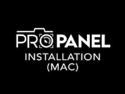 Mac Installation - Pro Panel