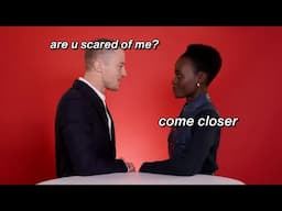 Joseph Quinn and Lupita Nyong'o flirting (in their own way) for 6 minutes