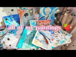 PAINTING TOUR!! | all of my watercolor & gouache paintings