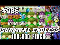 Plants vs Zombies Survival Endless 100000 Flags Part 986 | 19700 - 19720 Flags