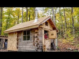 Off Grid Workshop Build - Cedar Roof, Woodstove Install, 1st Fires of the Season, Bull Moose Harvest