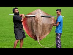 60 Kg Giant StingRay In Mud Hole | തിരണ്ടി ചുട്ട് കറിവെച്ചപ്പോൾ | M4 Tech |