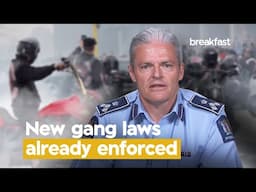 Police enforce gang insignia ban minutes after new law takes effect | TVNZ Breakfast