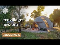 Building ecovillage of storm-proof homes made of bone-like biomaterial