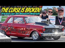 The curse is broken! Going Rounds! #nhra #dragracing #cursed #fall #nova #automobile #racing