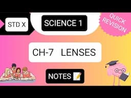 SCIENCE 1 | CH-7 LENSES | NOTES | STD X