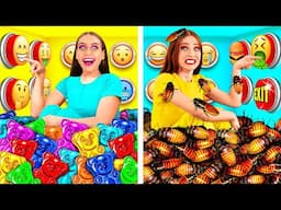 1000 Mystery Buttons Challenge Only 1 Lets You Escape | Epic Food Battle by PaRaRa Challenge