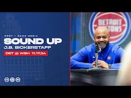 Post-Game Press Conference: JB Bickerstaff | Pistons @ Wizards | 11.17.24