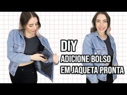 DIY Como adicionar bolso em jaqueta jeans - Dica Rápida -