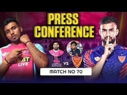 PKL Press Conference M 70: Jaipur Pink Panthers vs Dabang Delhi K.C. | FT.  Ashu, Arjun, Naveen