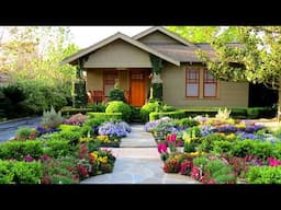 Garden Landscaping Combining Flowers and Plants to Create a Natural Picture