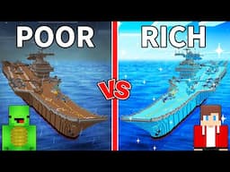 Mikey POOR vs JJ RICH AIRCRAFT CARRIER in Minecraft (Maizen)