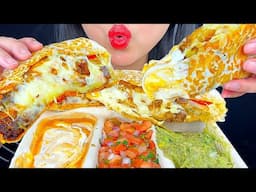 ASMR BRISKET FAJITA CHEESE QUESADILLA FROM CHIPOTLE | MUKBANG | EATING SOUNDS | ASMR PHAN