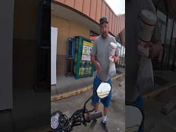 Driver confronts biker at gas station 😳 @kyzackon2wheels