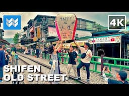 [4K] Famous Pingxi SKY LANTERN Wishing in Shifen Old Street Taiwan 🇹🇼 2024 Walking Tour Vlog