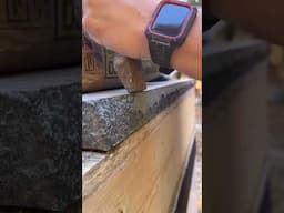 How to Split Face a granite. Adding beautiful texture to our stone. #diy #construction #tools