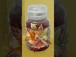 Never show up empty handed and make this easy fall candle wrap! #papercraft #fall #gift #candle