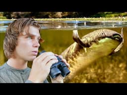 Surviving 3 DAYS in the Ancient River of Monsters! (Eating Only What I Catch) Pt.1