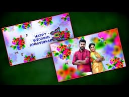 Beautiful Wedding anniversary wishes video editing in Alight Motion | Happy anniversary status