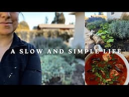 Slow and Simple Living | Herb Garden | Planting Garlic | Cioppino