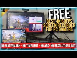 Best Free 4k 60fps Screen Recorder For PC Gaming | How to Record 4k Screen For free On PC