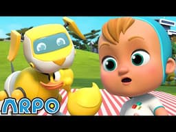 Baby Daniel Plays Ruff with Petbot! | BEST OF ARPO! | Funny Robot Cartoons for Kids!