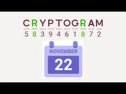 Cryptogram Daily Challenge November 22 2024 - 'Welcome to Monaco' Answers